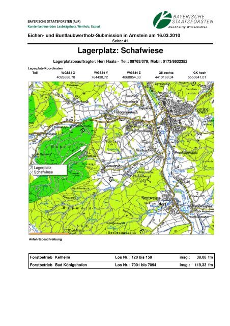 Lagerplatz - Bayerische Staatsforsten