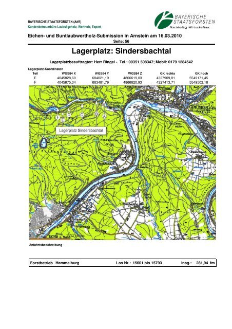 Lagerplatz - Bayerische Staatsforsten