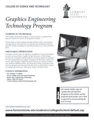 Graphics Engineering Technology Program - Fairmont State University