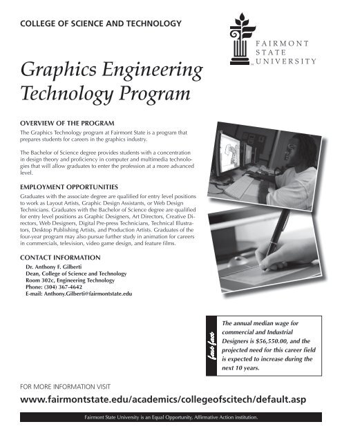 Graphics Engineering Technology Program - Fairmont State University