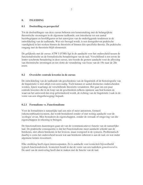 ALGEMENE TAALWETENSCHAP II (F460 - Prof. D ... - Babylon