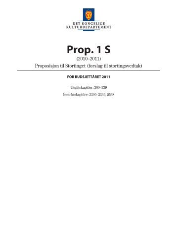 Prop. 1 S (2010-2011) - Statsbudsjettet