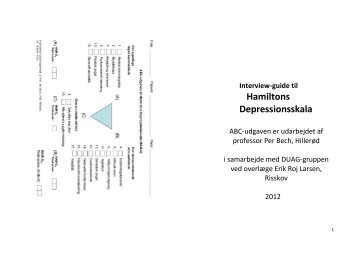 Hamiltons Depressionsskala - Psykiater.nu