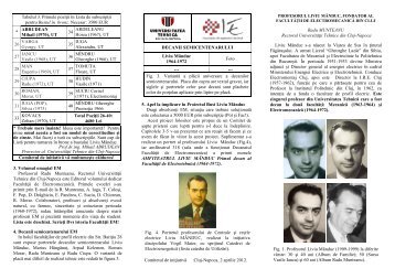 Bustul Prof. Liviu Manduc - Facultatea de Inginerie Electrica ...