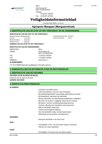 Mangaan Agrispoor - Horticoop