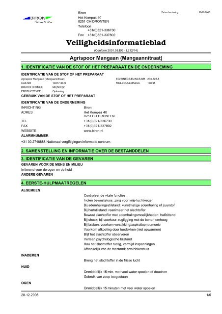 Mangaan Agrispoor - Horticoop