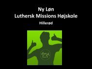 Ny Løn Luthersk Missions Højskole - FFD.dk