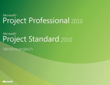 Versionsvergleich Project Standard/Professional 2010 ... - Basis 1