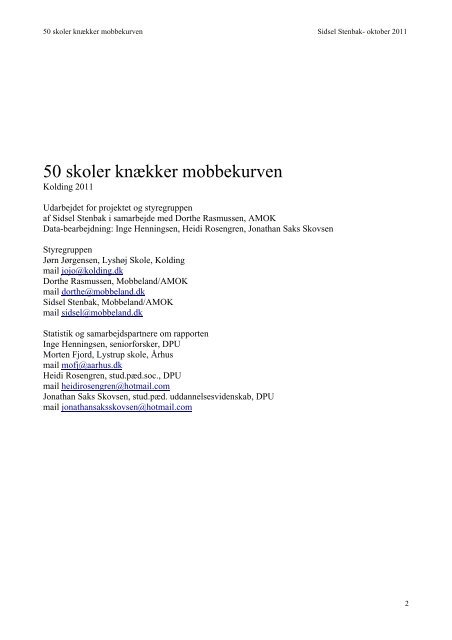 50 skoler knækker mobbekurven - Folkeskolen