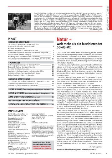 Download des Sport in Baden Nr. 10/04 - Badischer Sportbund Nord ...