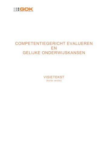 Competentiegericht evalueren - Steunpunt GOK