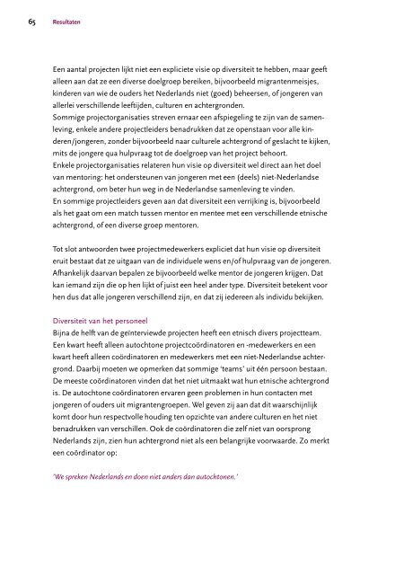 Mentorprojecten en migrantenjeugd: effecten en werkzame factoren