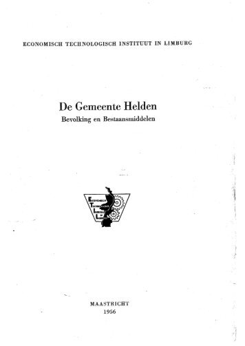 ETIL-rapport van 1956 - Gemeente Helden