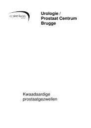 Kwaadaardige prostaatgezwellen (brochure AZ Sint-Lucas Brugge)