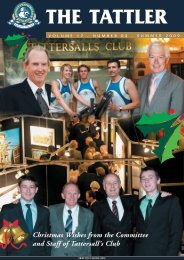 cellar news - Tattersalls Club