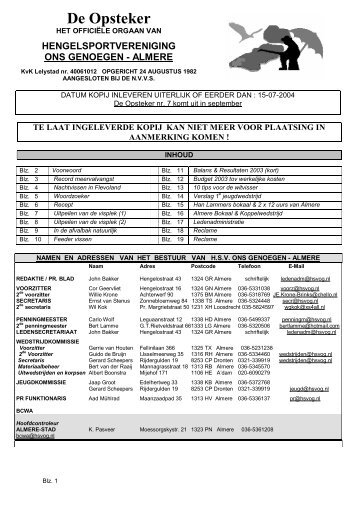 de Opsteker6.pdf - Hengelsportvereniging Ons Genoegen Almere