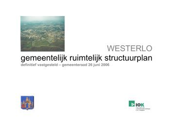 gemeentelijk ruimtelijk structuurplan - Gemeente Westerlo
