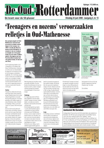 'Teenagers en nozems' veroorzaakten relletjes in Oud-Mathenesse