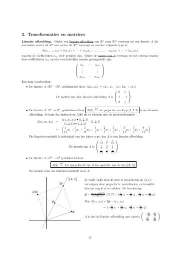 2. Transformaties en matrices - Wiskunde