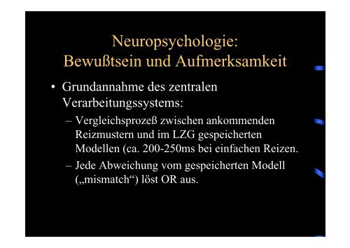 Neuropsychologie: Bewußtsein und Aufmerksamkeit