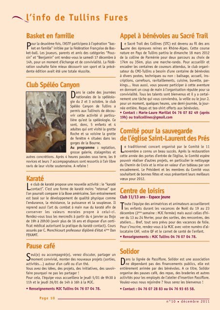 Le magazine de la vie municipale - Ville de TULLINS