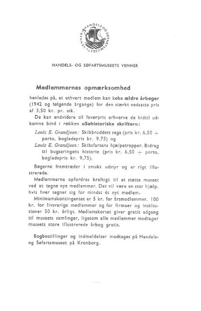 Medlemmernes opmærksomhed - M/S Museet for Søfart