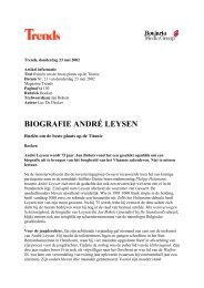 BIOGRAFIE ANDRÉ LEYSEN