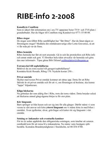 RIBE-info nr 2, 2008