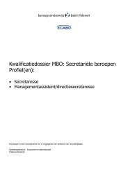 Kwalificatiedossier MBO: Secretariële beroepen Profiel(en): - Ecabo