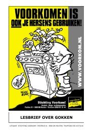 LESBRIEF OVER GOKKEN - Stichting Voorkom!