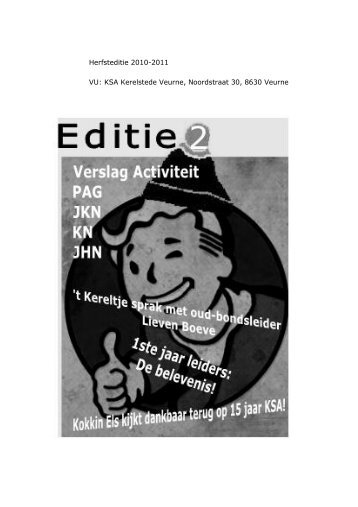 De wondere belevenissen van een Leider Hannes - KSA Kerelstede ...