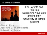 PRESIDENTLS ANNUAL REPORT - University of Tampa