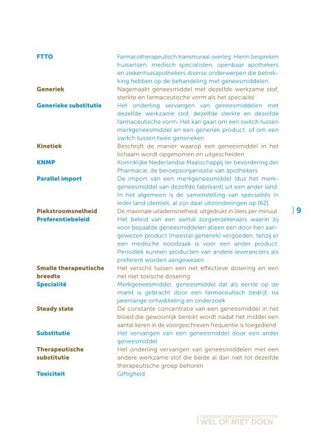 Generieke geneesmiddelsubstitutie - Parkinson Vereniging