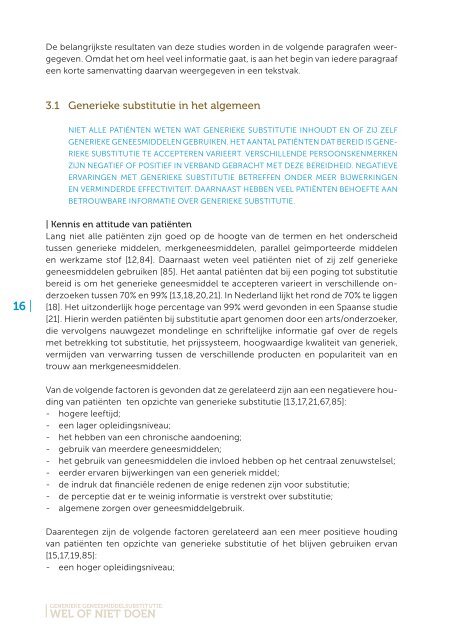 Generieke geneesmiddelsubstitutie - Parkinson Vereniging