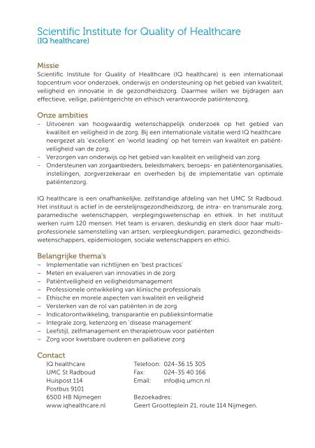 Generieke geneesmiddelsubstitutie - Parkinson Vereniging