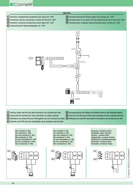 Manuale tecnico posto esterno Ikall Art. 4680, Art ... - COMELIT SpA