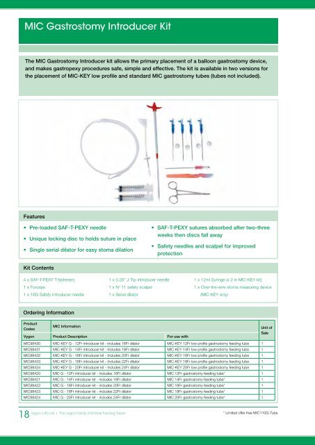 Enteral Feeding Tubes - Vygon (UK)