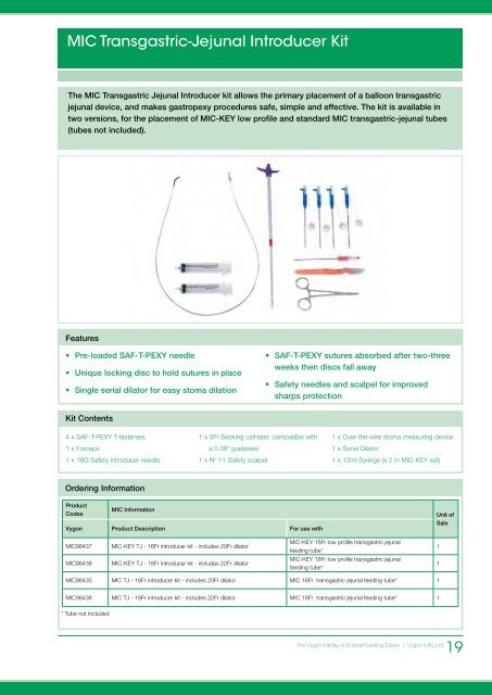 Enteral Feeding Tubes - Vygon (UK)