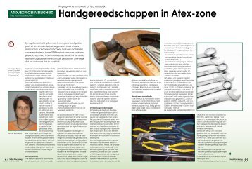 Handgereedschappen in Atex-zone - Solids Processing