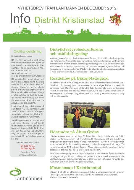 Infoblad 3/2012 - Lantmännen