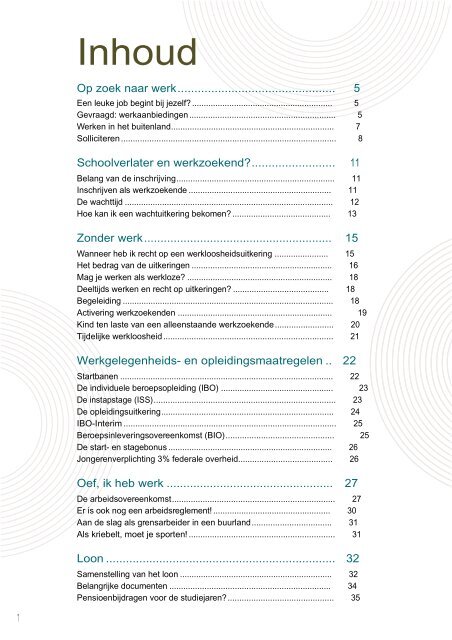 Infobrochure voor schoolverlaters en werkende jongeren - acvtje