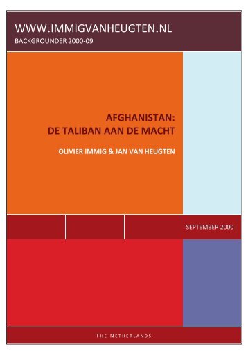 AFGHANISTAN: DE TALIBAN AAN DE MACHT