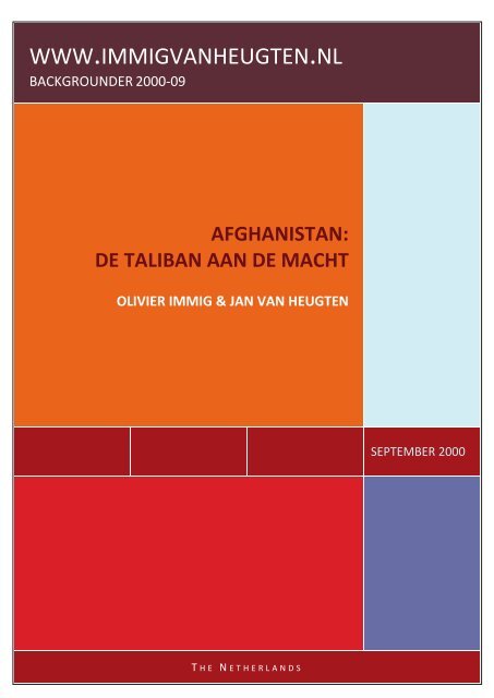 AFGHANISTAN: DE TALIBAN AAN DE MACHT