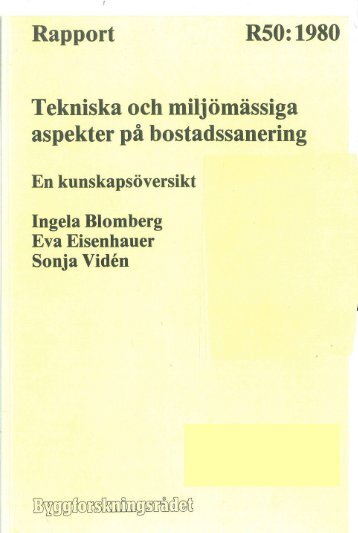 Tekniska och miljömässiga aspekter på ... - Byggnadsmaterial