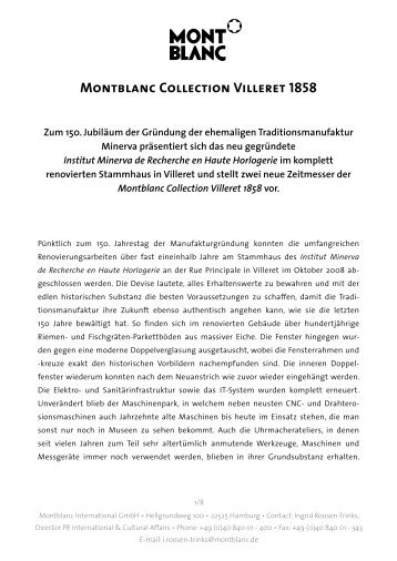 Montblanc Collection Villeret 1858 - My Watch Site