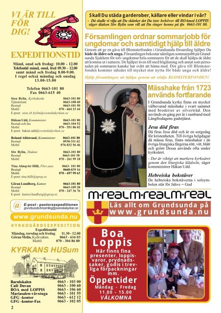 Församlingsblad 2007 - NR 2 - Grundsunda församling