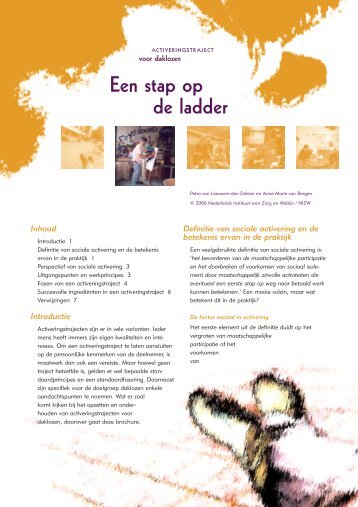 Een stap op de ladder - brochure - Movisie