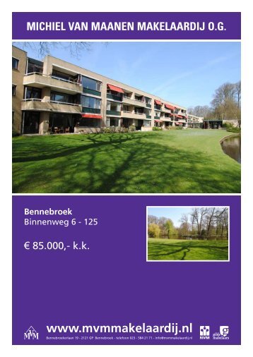 Download brochure - Michiel van Maanen Makelaardij