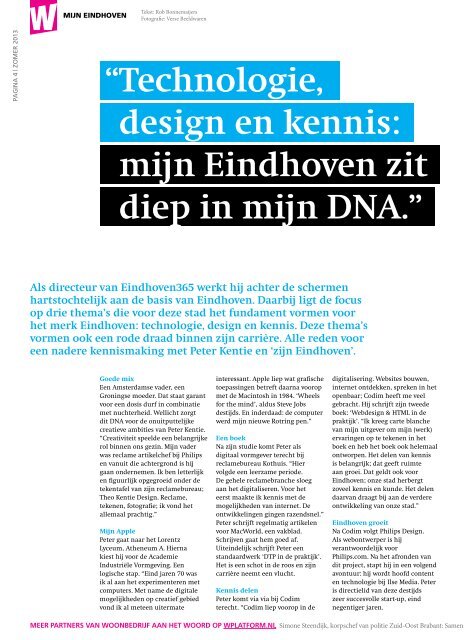 W, koerskrant Woonbedrijf (zomer 2013)