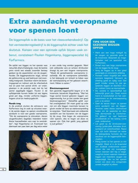 Voorlichtingsblad van ForFarmers OKTOBER 2012 jaargang 36